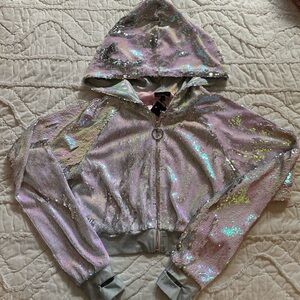 Club Exx Technotopia Flip Sequin Hoodie
